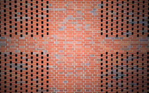 Image brown and white brick wall