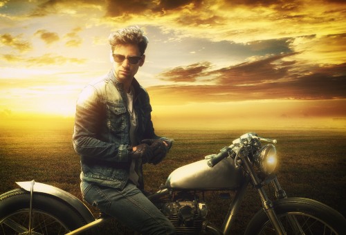 Image motorcycle, cool, motorcycling, movie, leather jacket