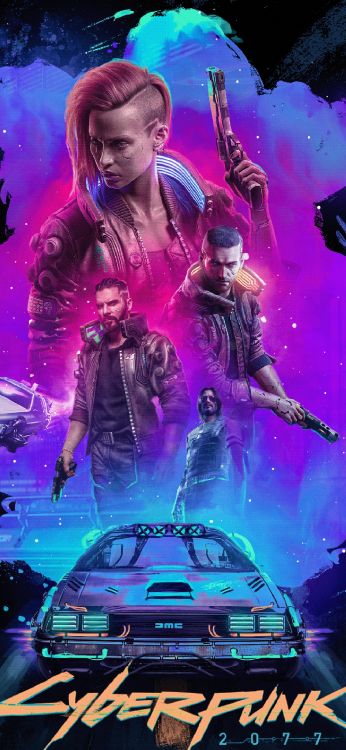 Cyberpunk 2077, cd Projekt, Purpur, Kapuze, Licht. Wallpaper in 1080x2340 Resolution