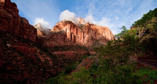 Image brown rocky mountain under blue sky during daytime