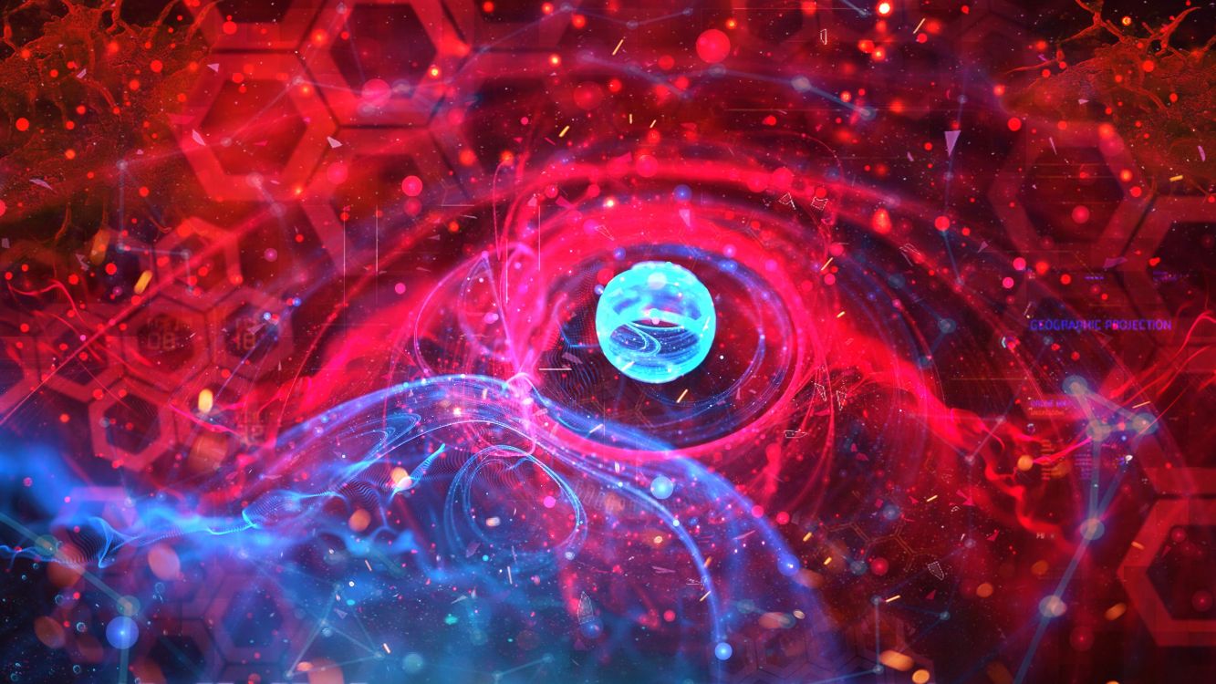 Ilustración Redonda Azul y Blanca. Wallpaper in 3840x2160 Resolution