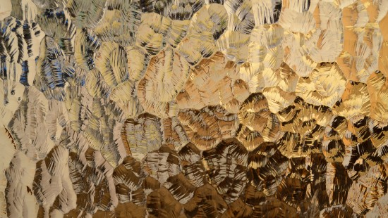 Image brown and blue floral textile