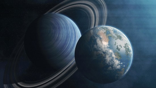 Image black and white planet illustration