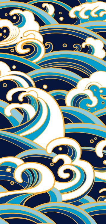 Wellenmuster, Textil, Muster, Wei, Azure. Wallpaper in 1420x3000 Resolution