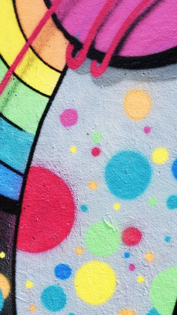 Image pink blue and green textile