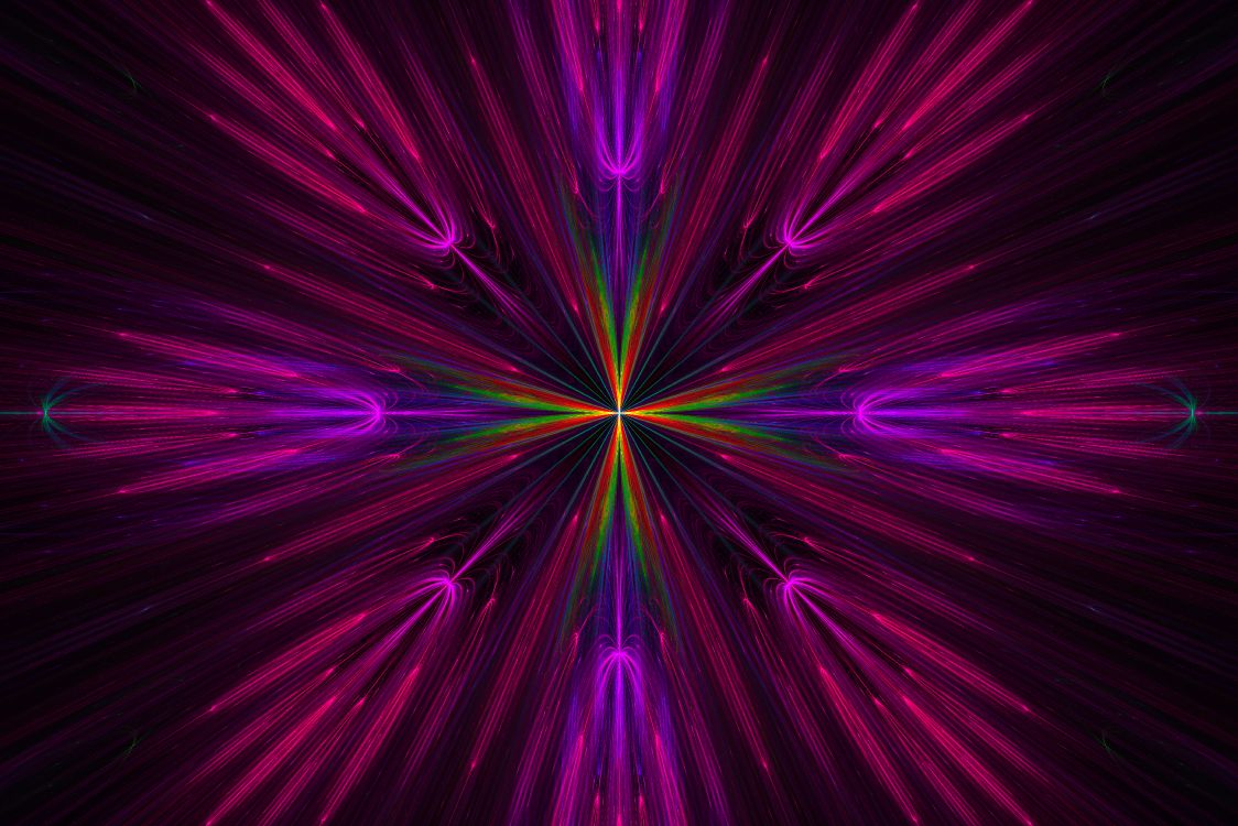 激光, 视觉效果的灯光, 对称, 特效, 紫色的 壁纸 6400x4267 允许