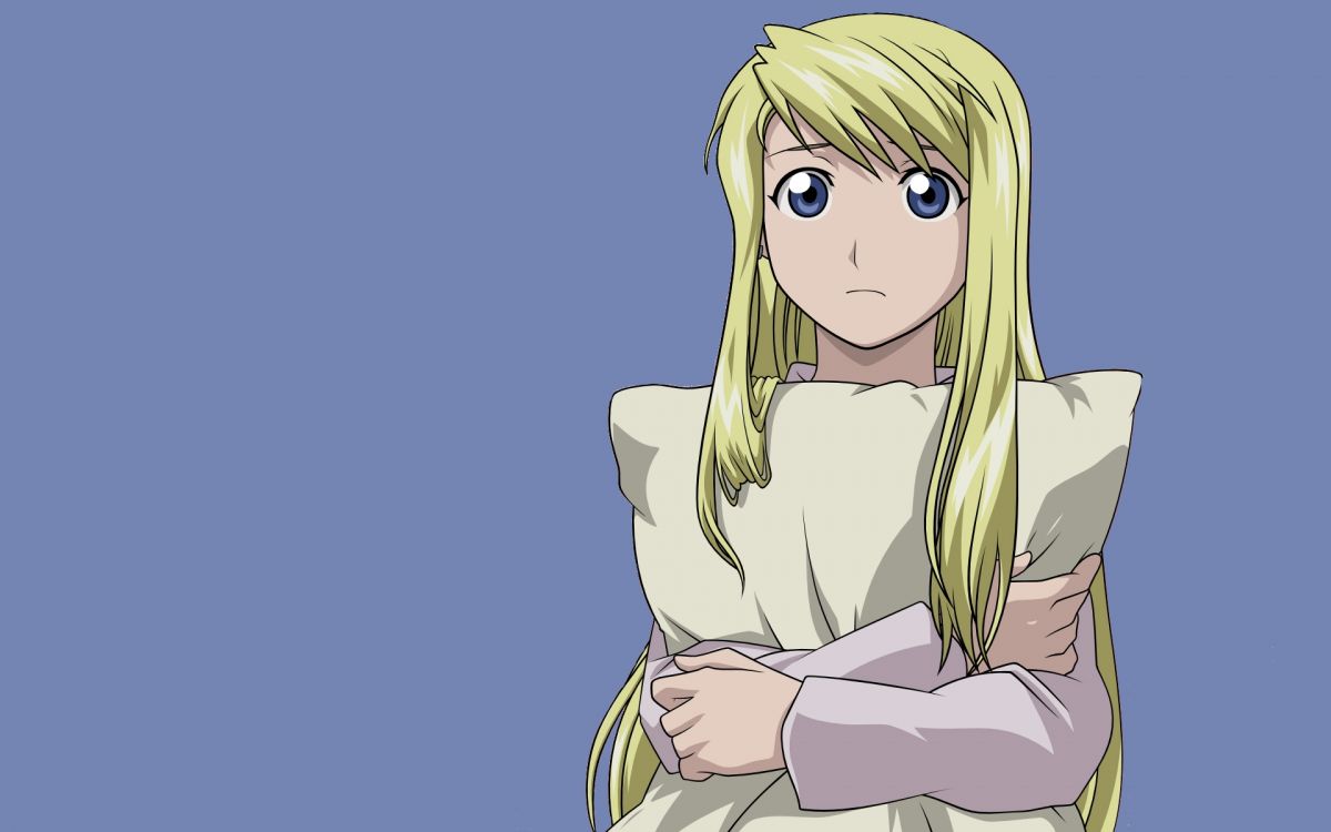 blonde haired woman in white dress anime character