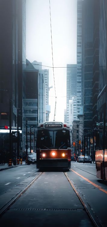 Bâtiment, Gratte-ciel, L'éclairage Automobile, Bus, Train. Wallpaper in 1422x3000 Resolution
