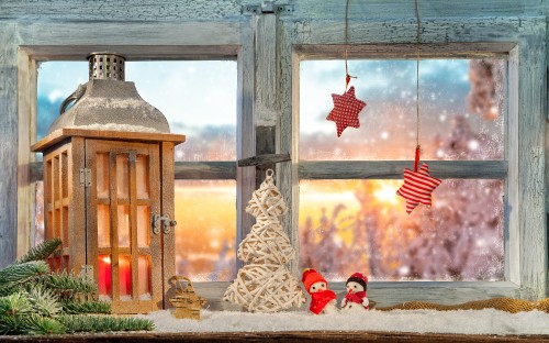 Image Christmas Day, window, lighting, winter, christmas decoration