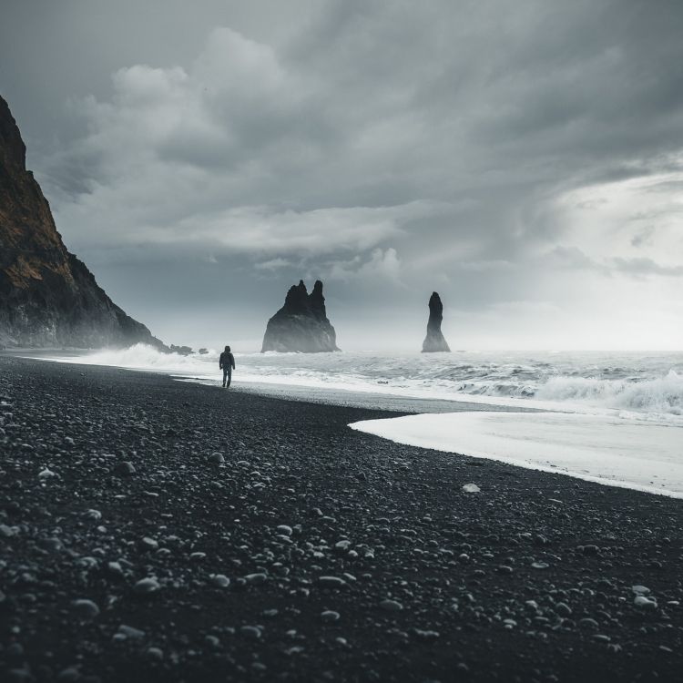 Vik, Reynisfjara, water, ocean, beach