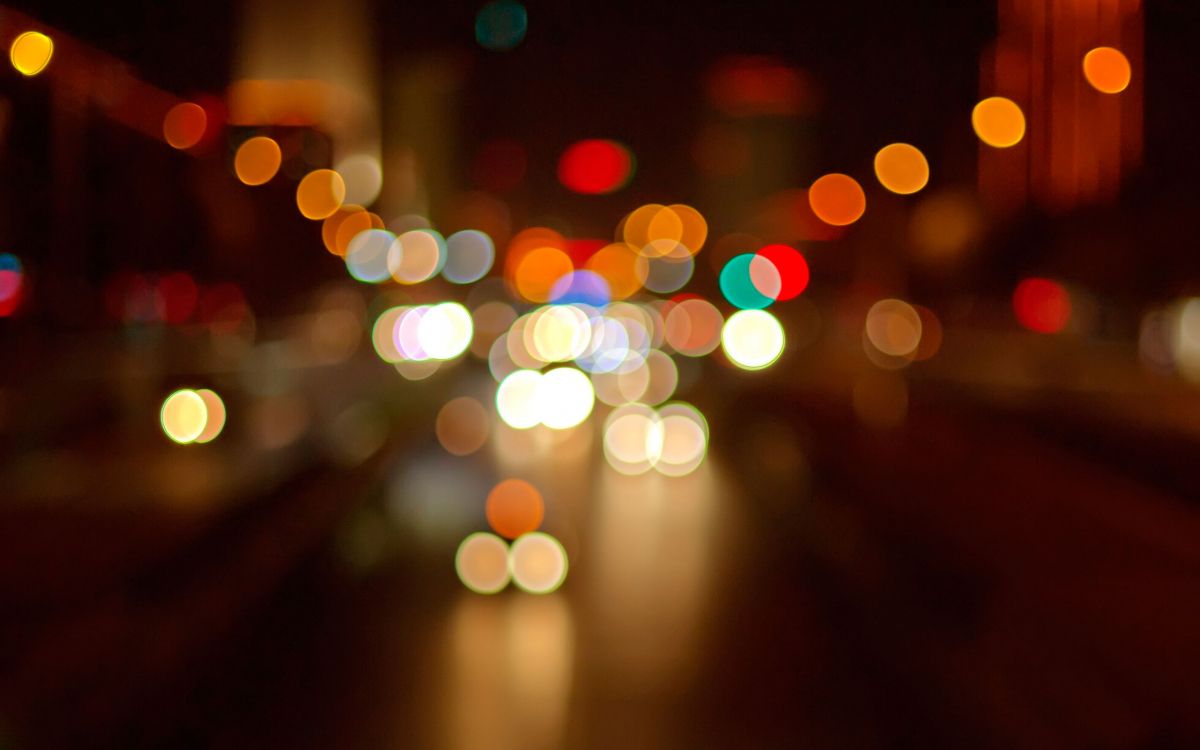 Bokeh-Fotografie Der Lichter Der Stadt Während Der Nacht. Wallpaper in 2560x1600 Resolution