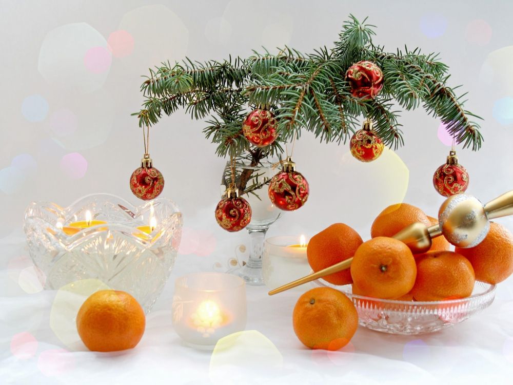 new year, fruit, mandarin orange, tangerine, clementine