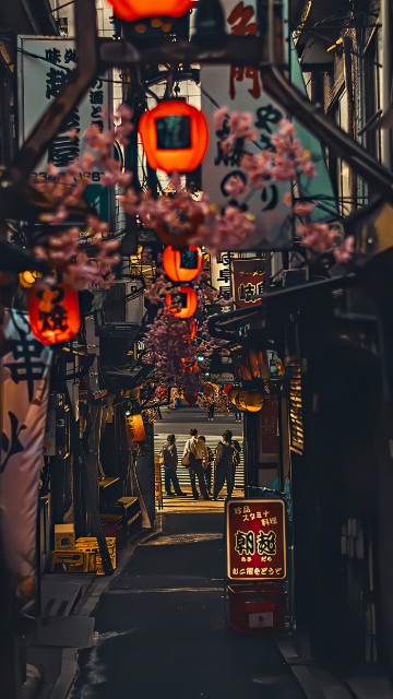 Image alley, lighting, street, orange, electricity