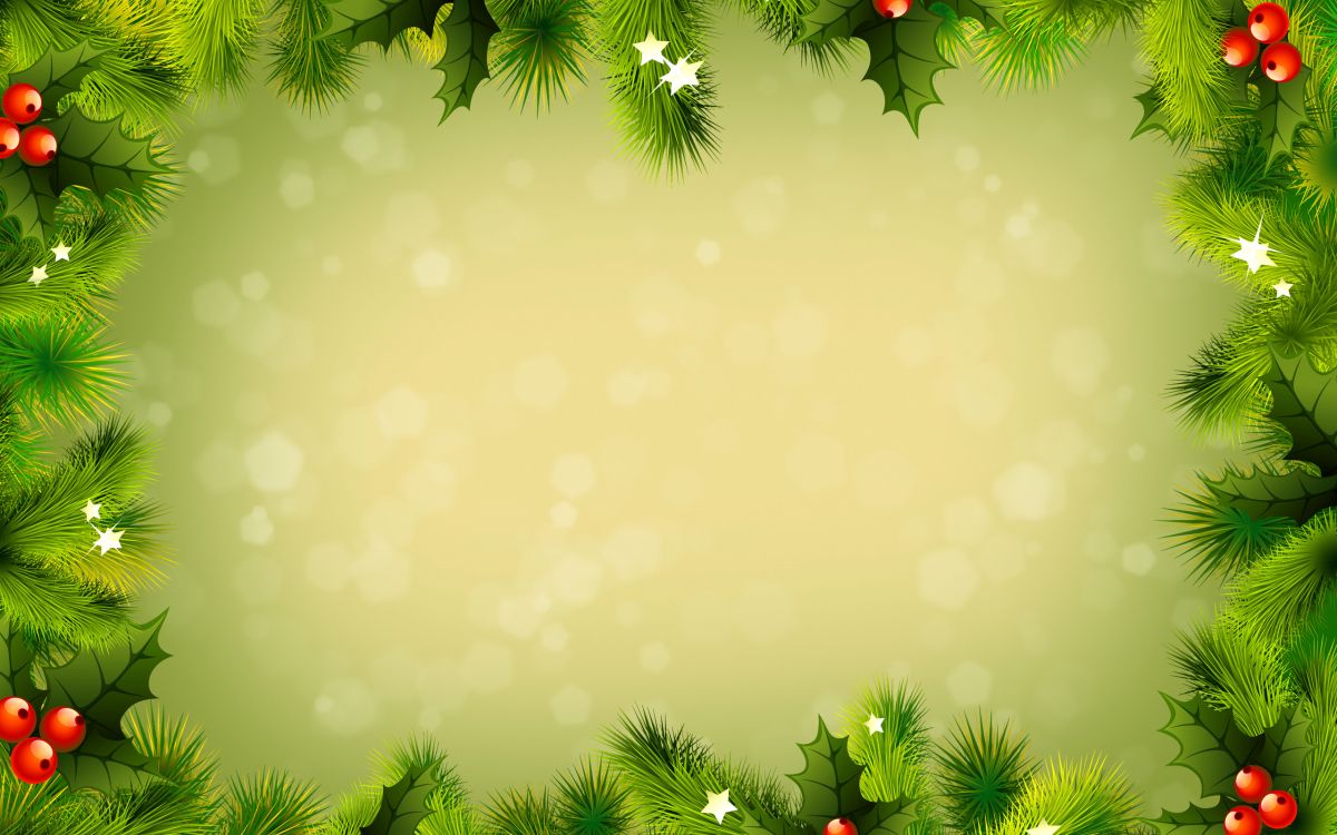 Le Jour De Noël, Nature, Green, Sapin, Illustration. Wallpaper in 2560x1600 Resolution
