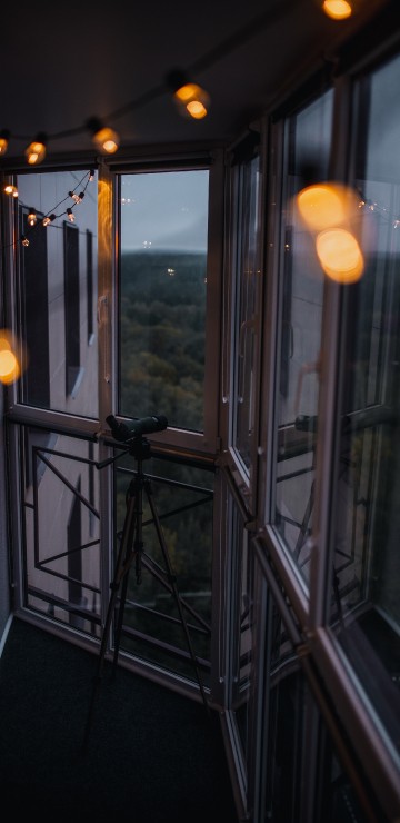 Image black metal framed glass window
