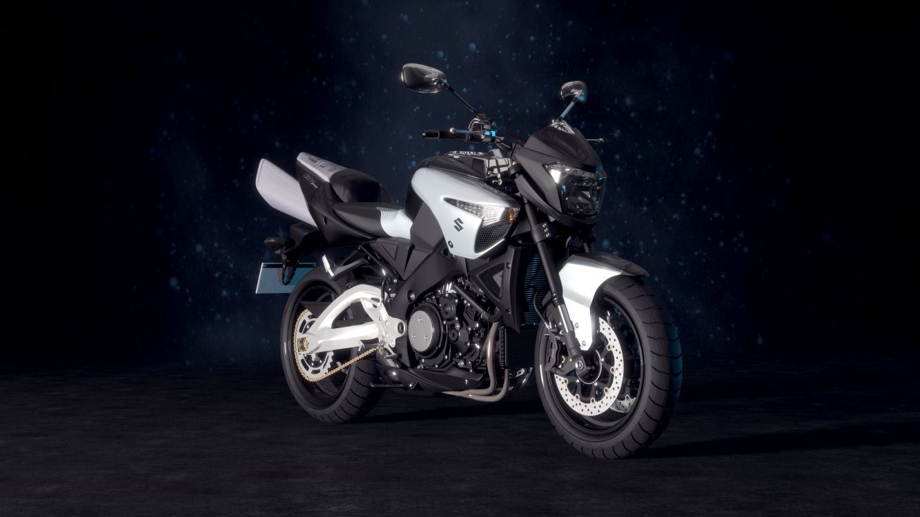 Weißes Und Schwarzes Sportrad. Wallpaper in 3840x2160 Resolution