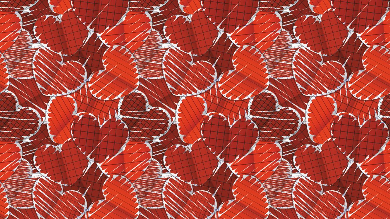 valentines day, heart, pattern, red, design