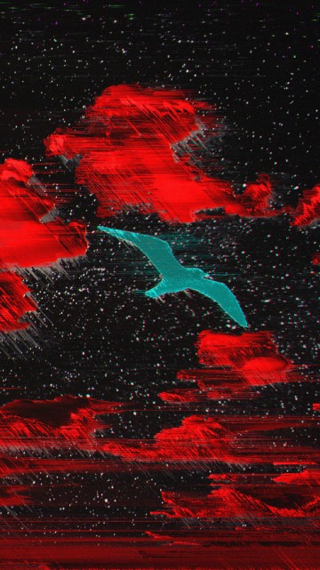 Image red and black abstract painting