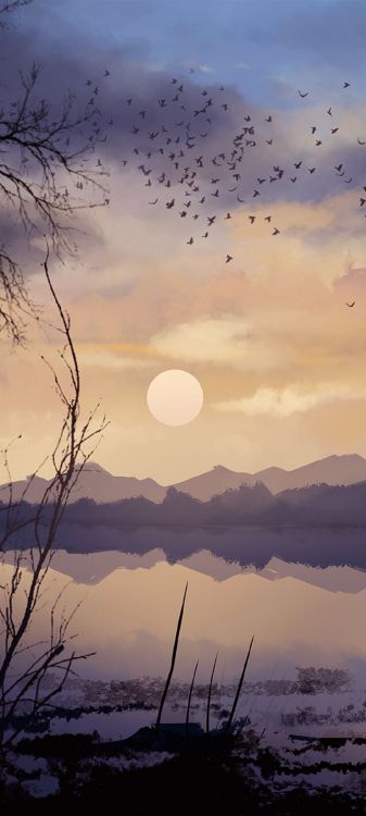 数码艺术, 数字绘画, 艺术, 气氛, 生态区 壁纸 1080x2400 允许