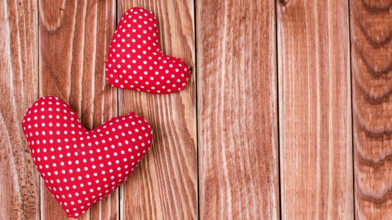 heart, wood, pattern, design, polka dot