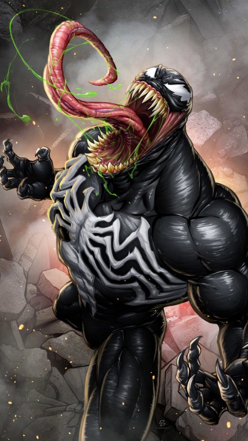 Image venom art, venom, spider-man, Carnage, art