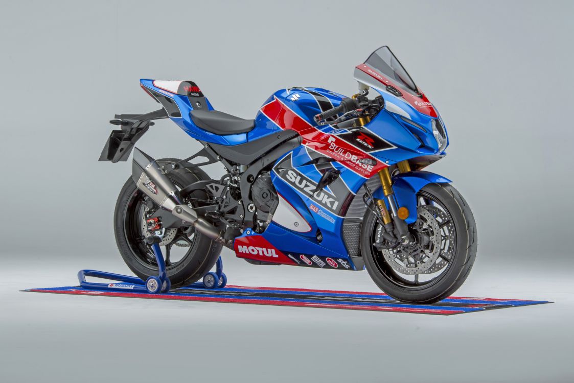 Blue and Red Sports Bike. Wallpaper in 6000x4004 Resolution
