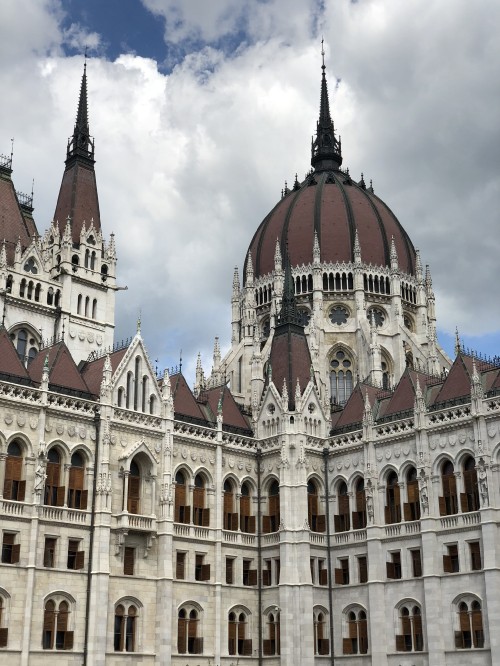 Image Budapest, Hungarian Parliament Building, architecture, facade, dome