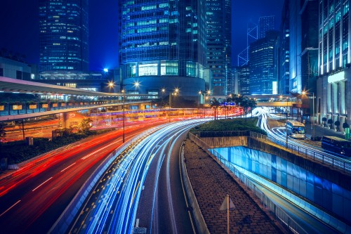 Image time lapse photography of city road during night time