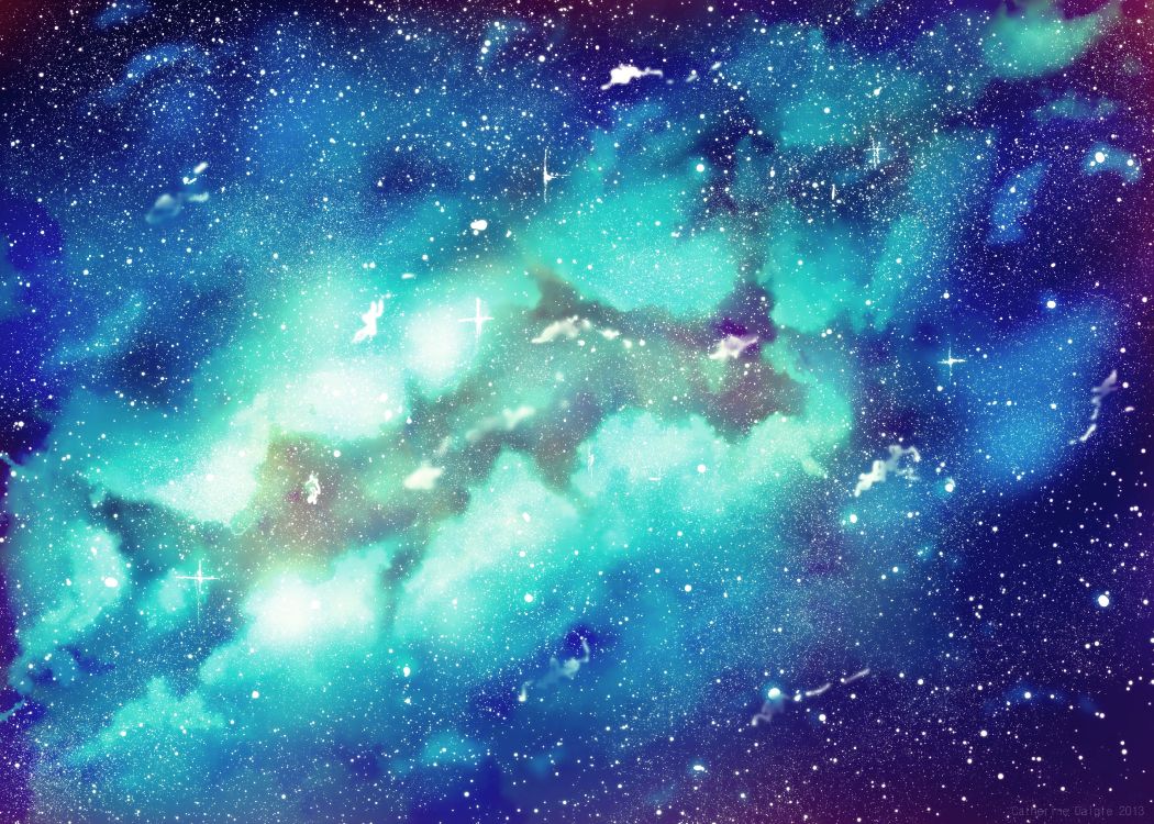 Illustration de la Galaxie Bleue et Noire. Wallpaper in 3307x2362 Resolution