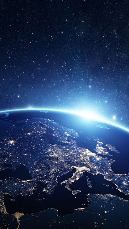 Nuit Étoilée en Noir et Blanc. Wallpaper in 1366x2428 Resolution