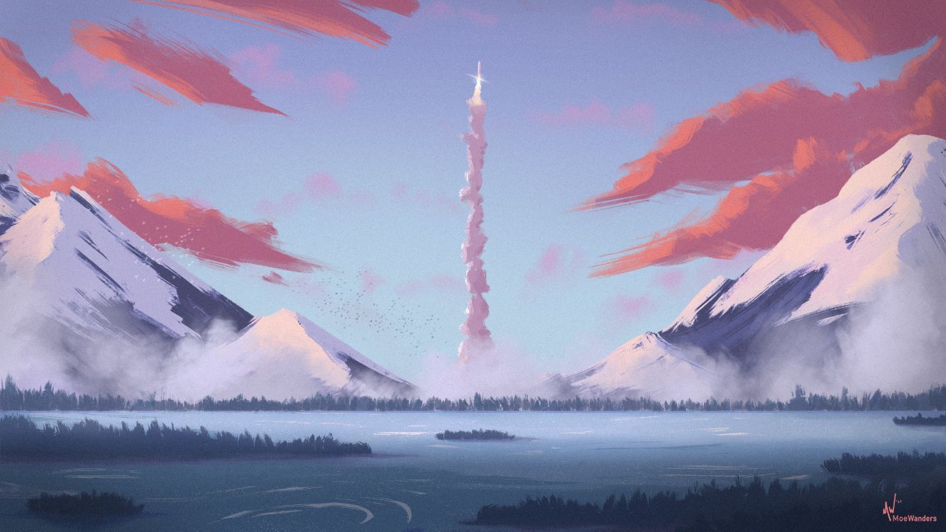 L'anime, Meilleur Dessin de Paysage, Dessin, la Peinture de Paysage, Art. Wallpaper in 5120x2880 Resolution