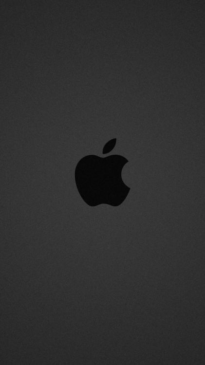 Logo Pomme Sur Surface Grise. Wallpaper in 1080x1920 Resolution