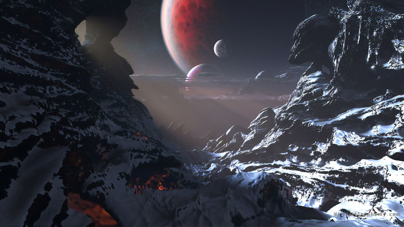 vulcan planet, planet, art, atmosphere, world