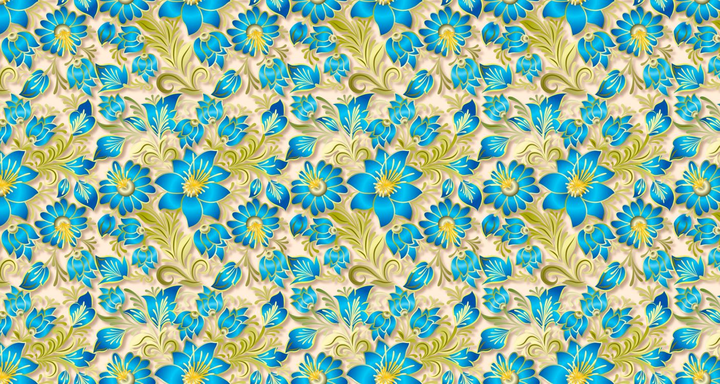 Textil Floral Azul y Blanco. Wallpaper in 3000x1600 Resolution