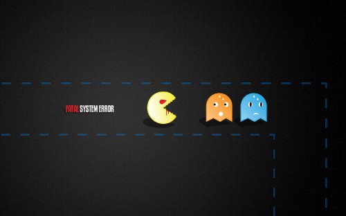 Image text, logo, graphic design, brand, pac man