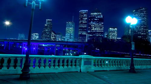 Image white and blue concrete building during night time