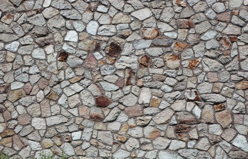 Image brown and gray brick wall