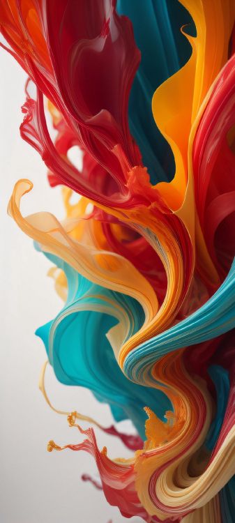 Arte, Pintura Acrílica, Naranja, Pintura, Fila. Wallpaper in 1080x2400 Resolution