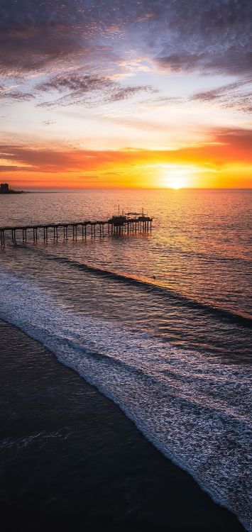 Afterglow, Eau, Atmosphère, Plage. Wallpaper in 1422x3000 Resolution