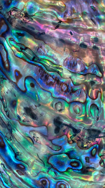 Image purple green and blue abstract painting