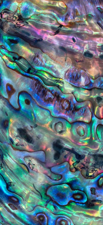 Image purple green and blue abstract painting