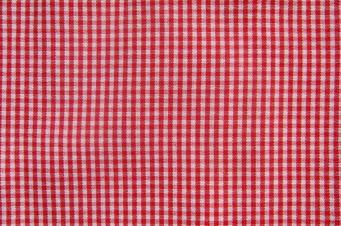 red and white checkered textile