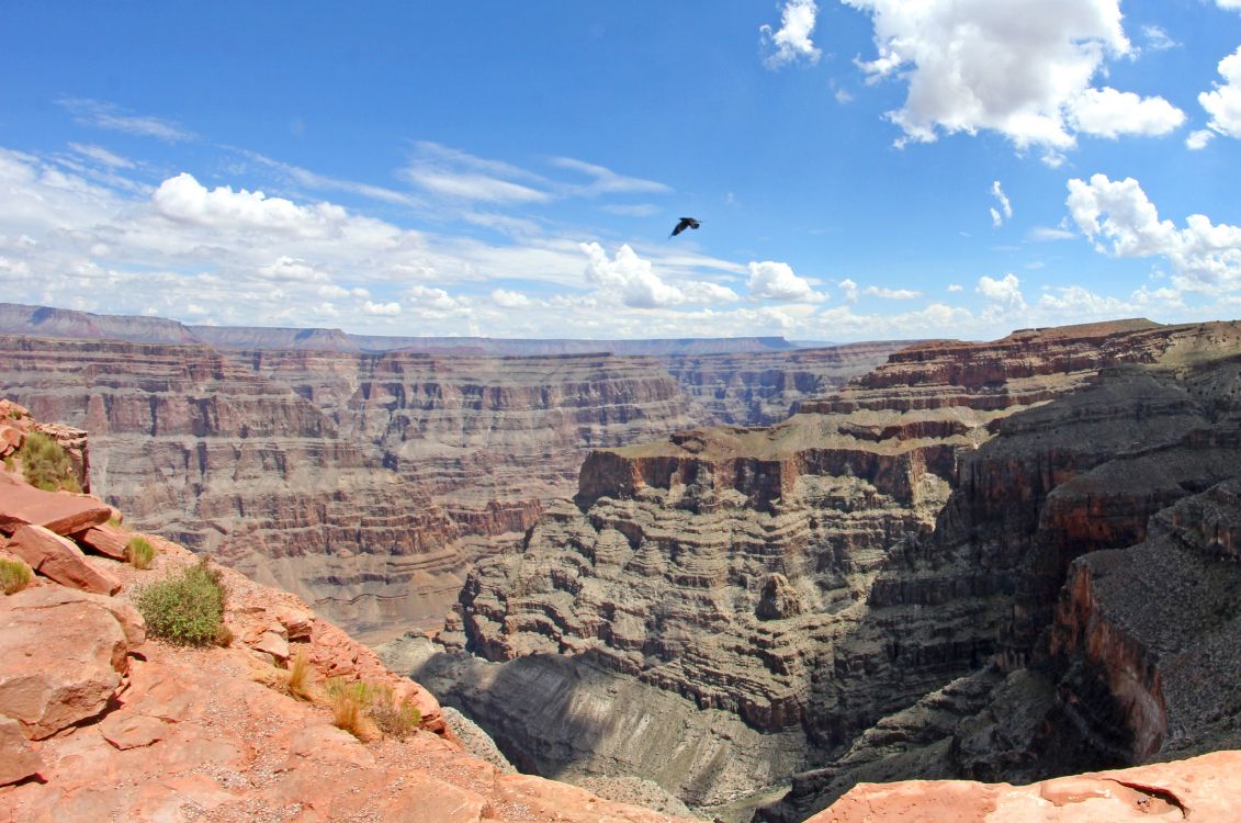 person in black jacket standing on brown rock formation during daytime