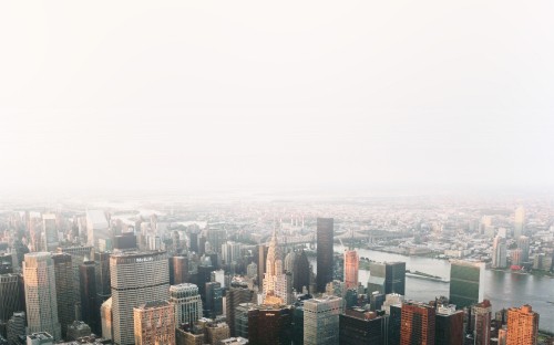 Image aerial view of city buildings during daytime