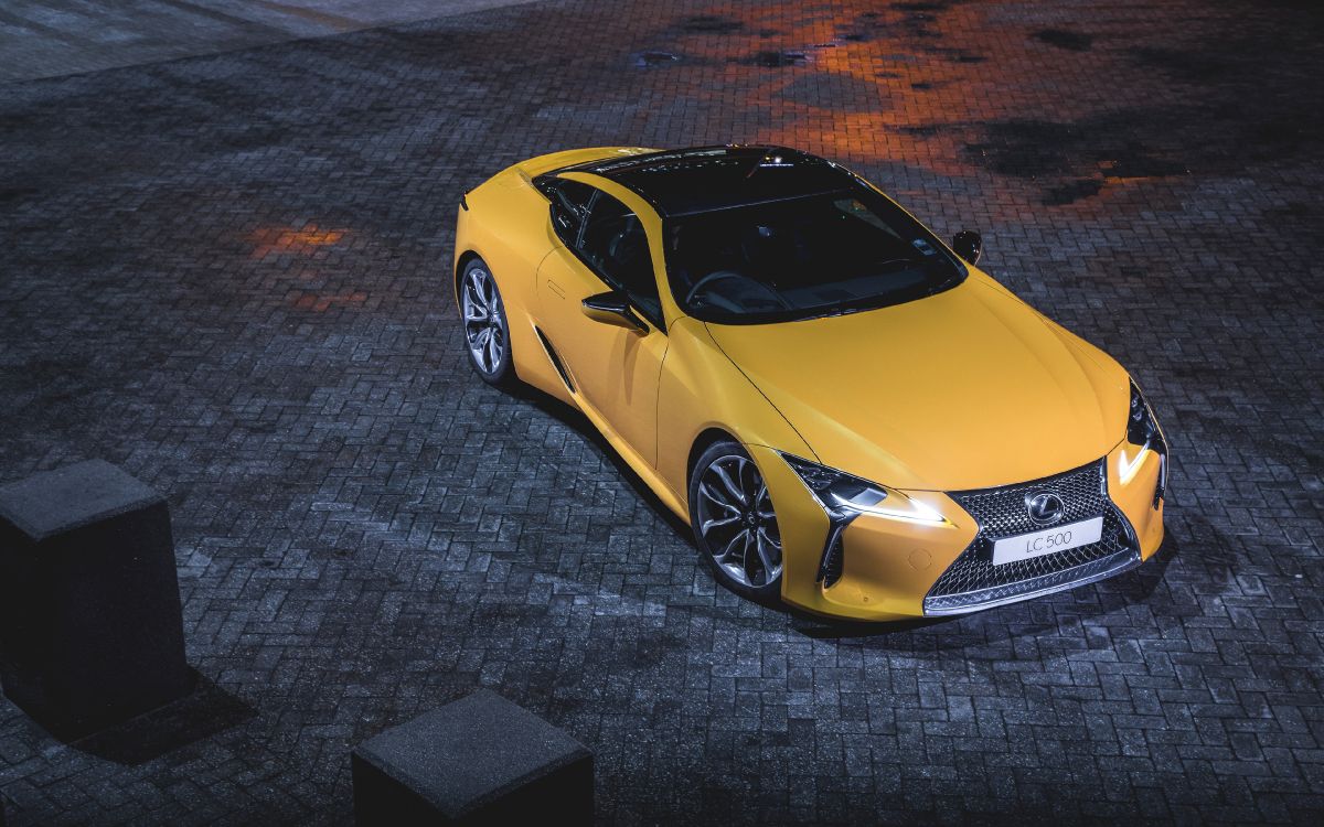 雷克萨斯, 黄色的, 中等尺寸的汽车, 是的雷克萨斯, 光 壁纸 3840x2400 允许