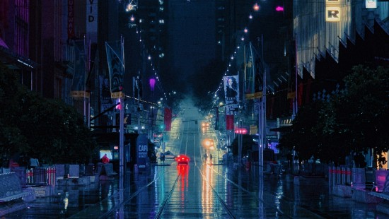 Image city, cityscape, poster, urban area, road