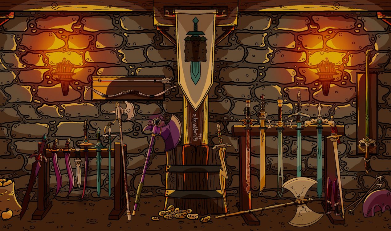 Armurerie Technoblade, Illustration, Fenêtre, Textile, Bâtiment. Wallpaper in 2048x1210 Resolution