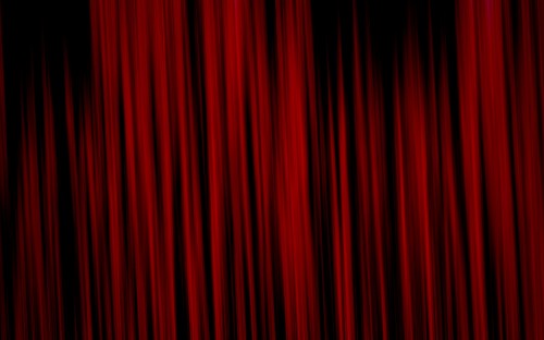 Image red curtain in close up photography