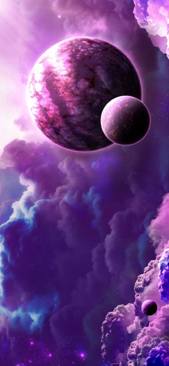 Wolken Planeten Ästhetik, Planet, Universum, Stern, Raum. Wallpaper in 1080x2340 Resolution