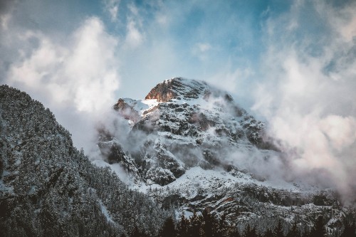 Image summit, cloud, mountainous landforms, mountain, rock